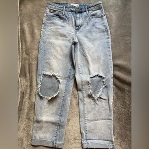 High rise straight leg jeans